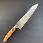 Gyuto knife, SG2 powder steel, Damascus and Tsuchime finish, Maple handle - Saji - Kitchen Provisions
