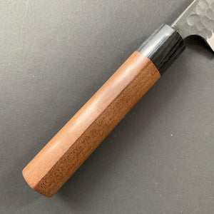 Sujihiki knife, Aogami Super carbon steel, Kurouchi Tsuchime and damascus finish - Akifusa - Kitchen Provisions